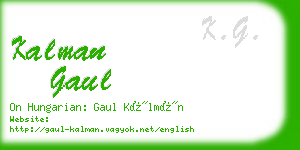 kalman gaul business card